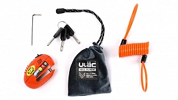 Велосипедный замок Ulac Air Alarm Disc Lock Orange